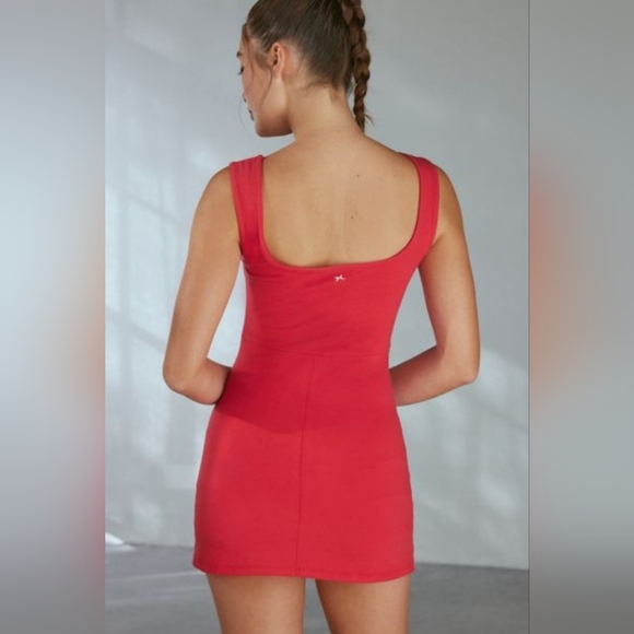 UO Bec Skort Mini Dress In Red - Picture 2 of 5